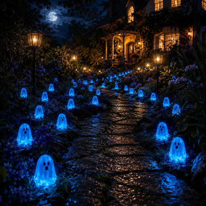 Glow in the Dark Mini Ghosts Resin 200 Pieces 8 Colors 4
