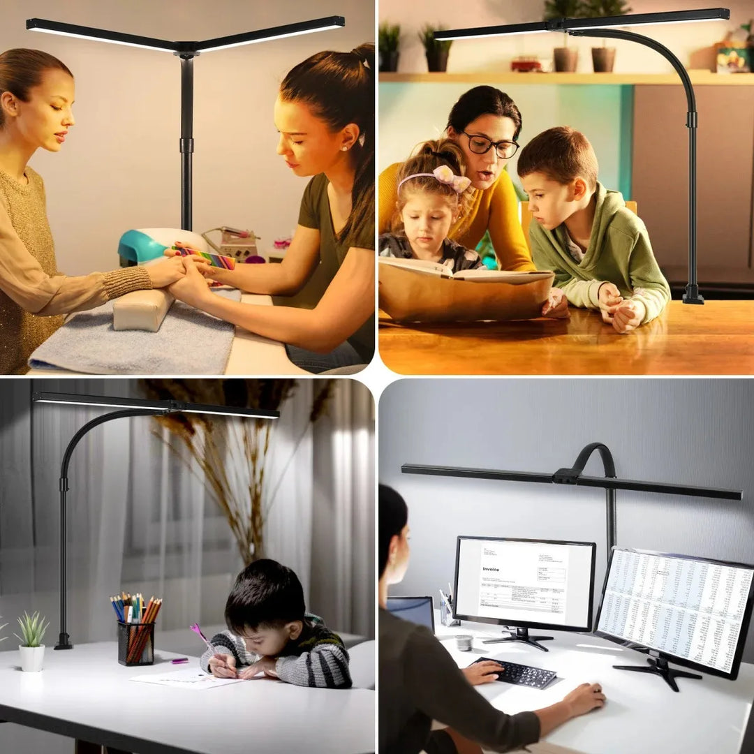 Gooseneck LED Desk Lamp Dimmable USB Powered Aluminum Set of 2 2