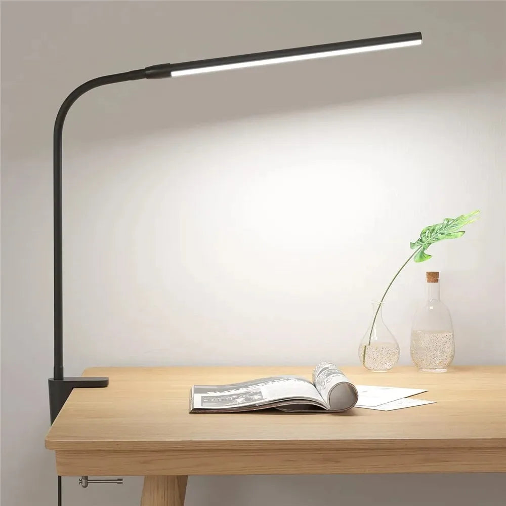 Gooseneck LED Desk Lamp Dimmable USB Powered Aluminum Set of 2 Single Head Black 1