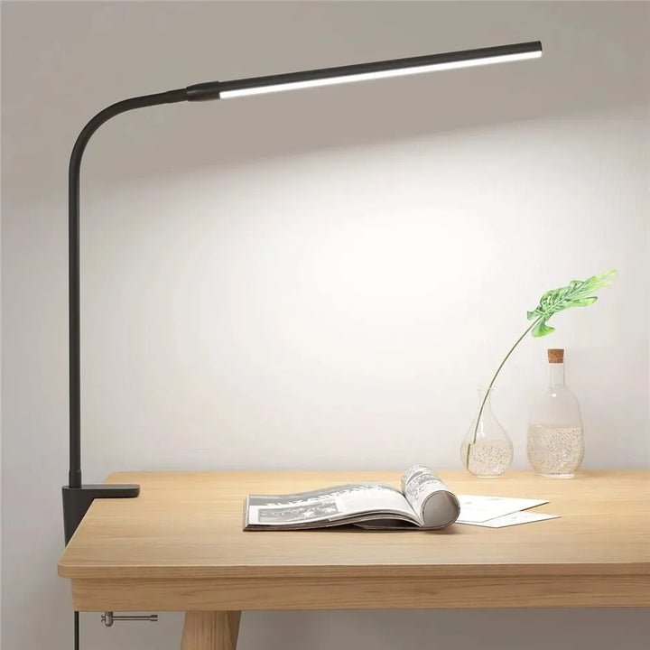 Gooseneck LED Desk Lamp Dimmable USB Powered Aluminum Set of 2 Single Head Black 1