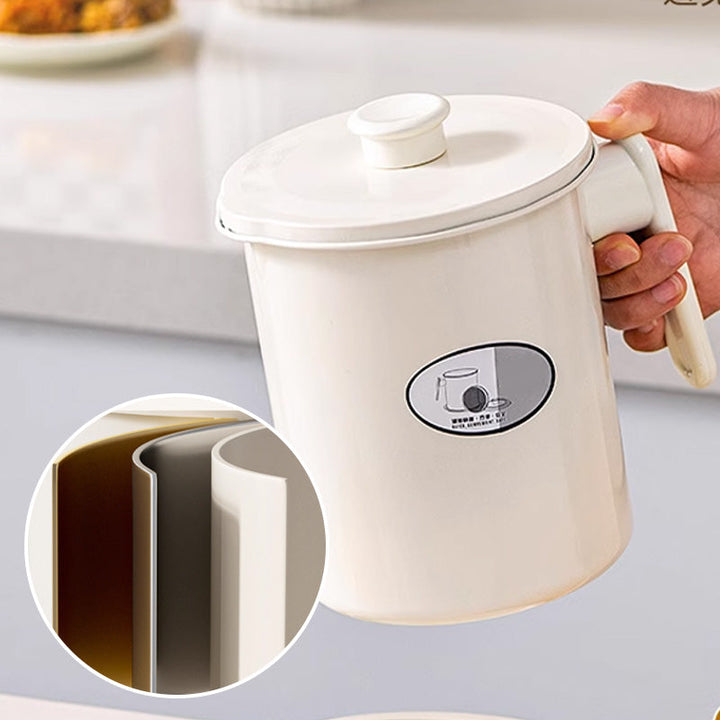 Grease Container with Strainer 1.4 L Beige 1