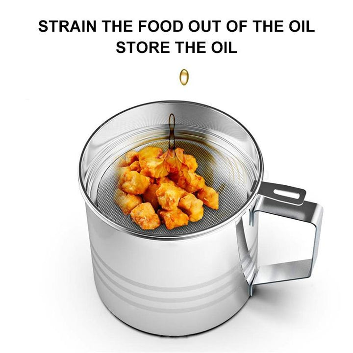 Grease Container with Strainer Stainless Steel 1.2 L 4
