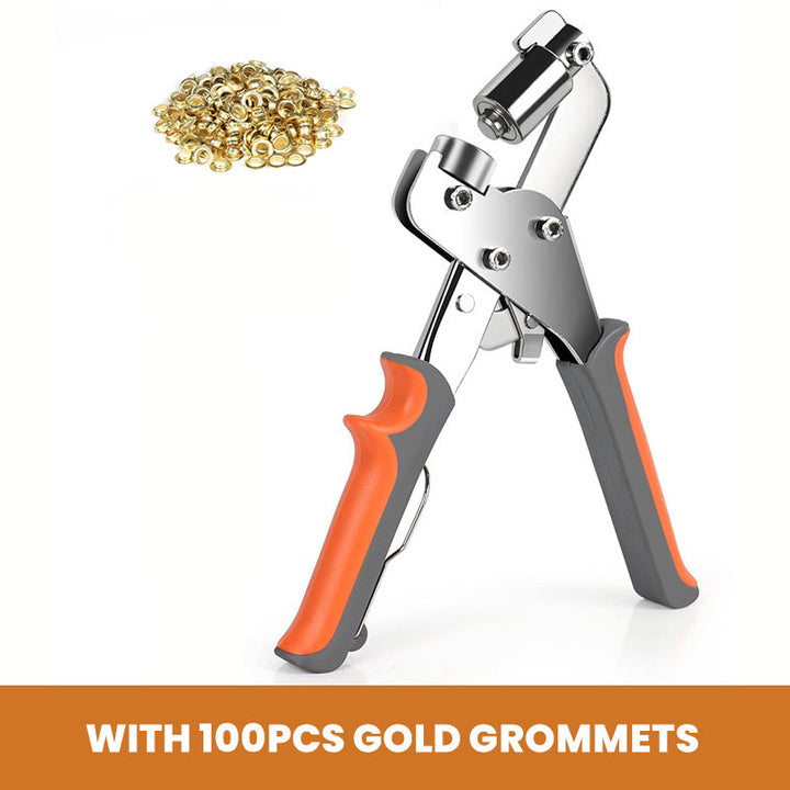 Grommet Hole Punch Pliers with 100 Grommets 100 Gold 1