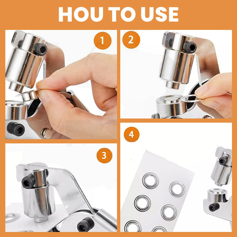 Grommet Hole Punch Pliers with 100 Grommets 3