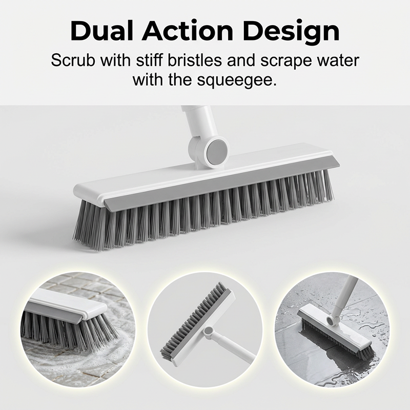 Grout Scrub Brush with Squeegee and Long Handle 41.7 Inch 1