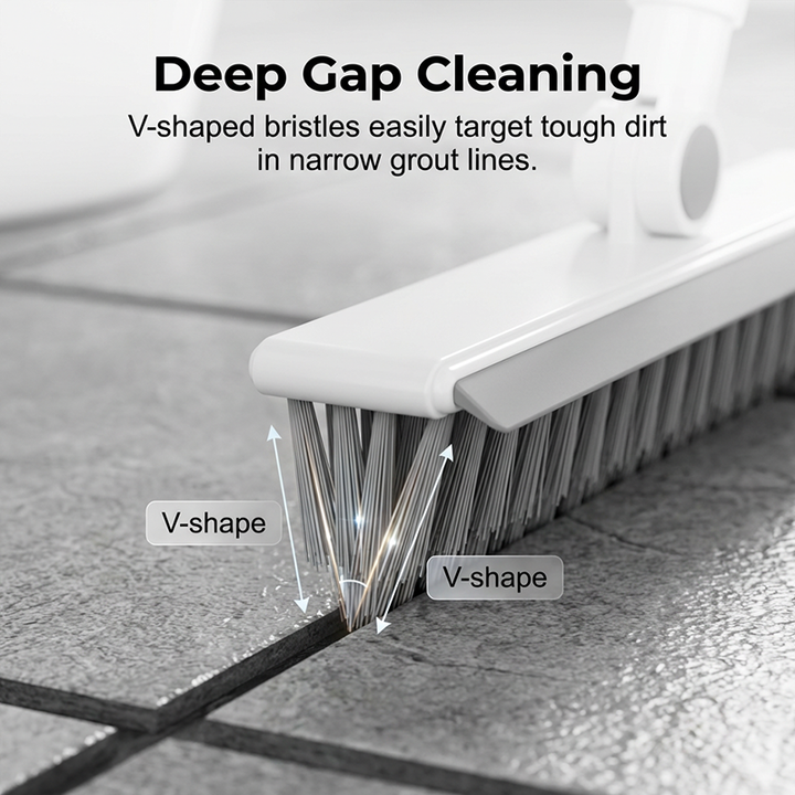 Grout Scrub Brush with Squeegee and Long Handle 41.7 Inch 3