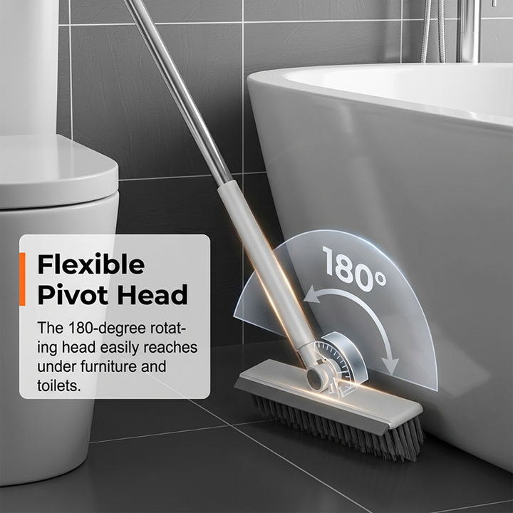 Grout Scrub Brush with Squeegee and Long Handle 41.7 Inch 5