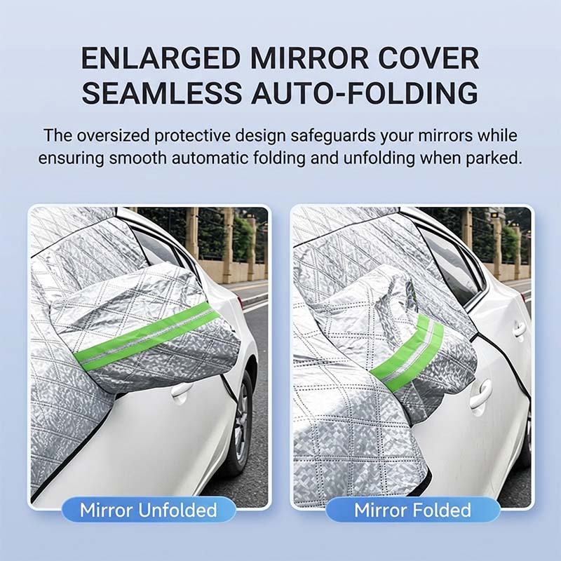Half Car Cover Windshield and Hood Aluminum Foil 4