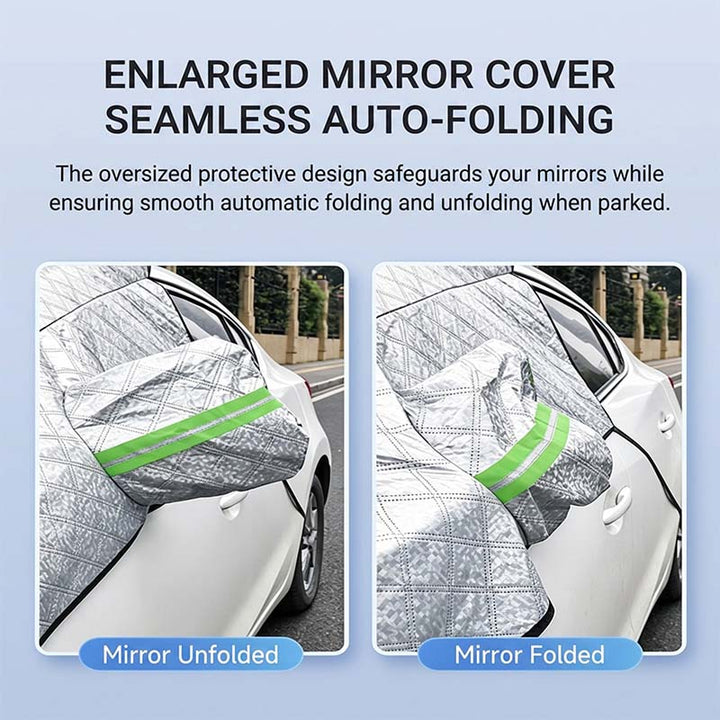 Half Car Cover Windshield and Hood Aluminum Foil 4