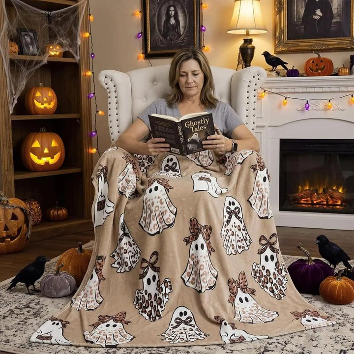 Halloween Throw Blanket Flannel Printed 1
