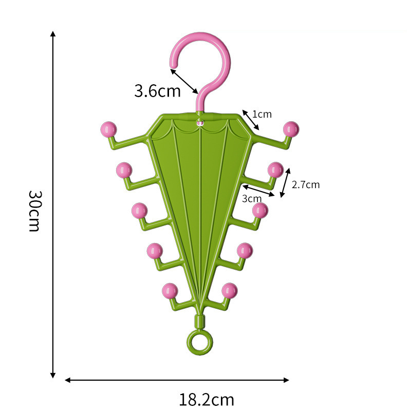 Hanger Organizer Rack Umbrella Shape 7.2 x 11.8 Inch Green 1