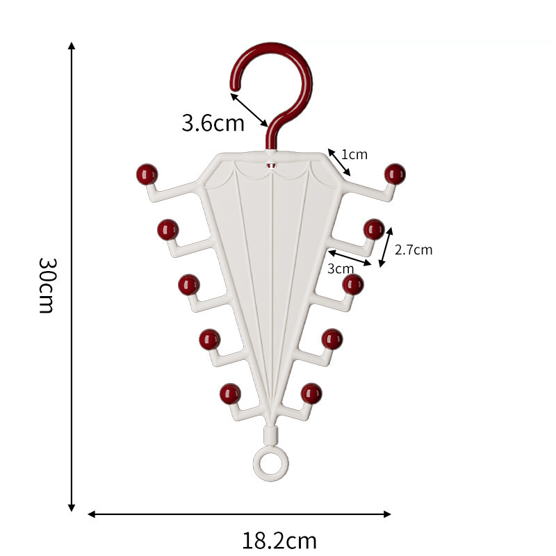 Hanger Organizer Rack Umbrella Shape 7.2 x 11.8 Inch White 1