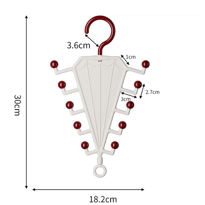 Hanger Organizer Rack Umbrella Shape 7.2 x 11.8 Inch White 1
