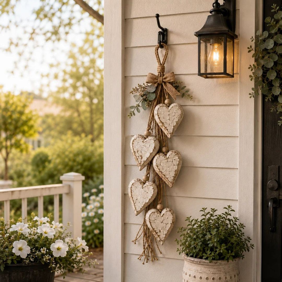 Hanging Heart Wall Decor Rustic Jute 22.8 Inch 1