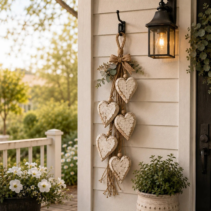 Hanging Heart Wall Decor Rustic Jute 22.8 Inch 1