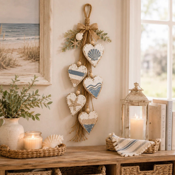 Hanging Heart Wall Decor Rustic Jute 22.8 Inch 11