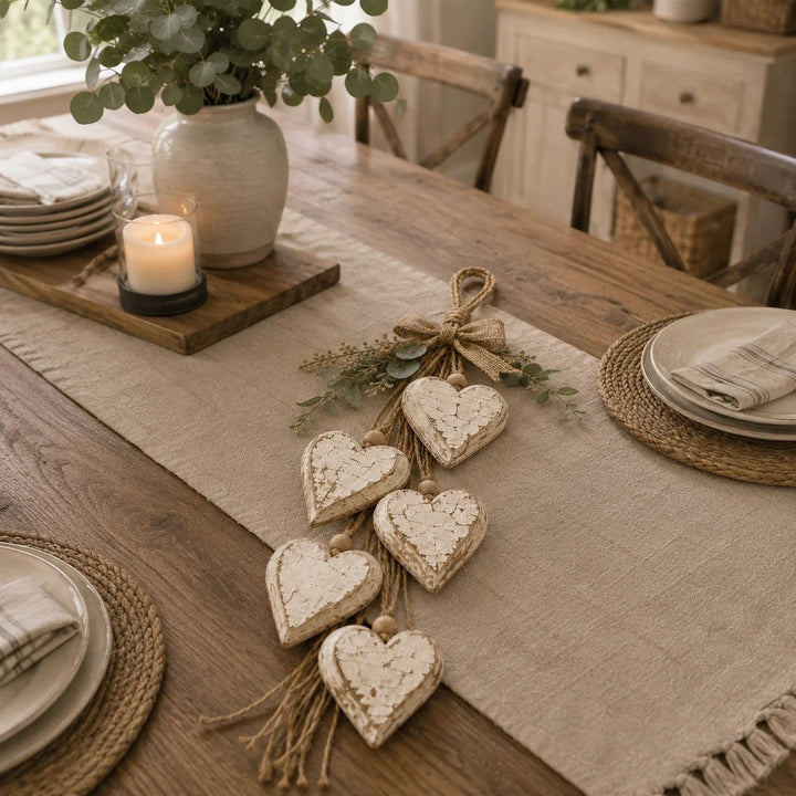 Hanging Heart Wall Decor Rustic Jute 22.8 Inch 12
