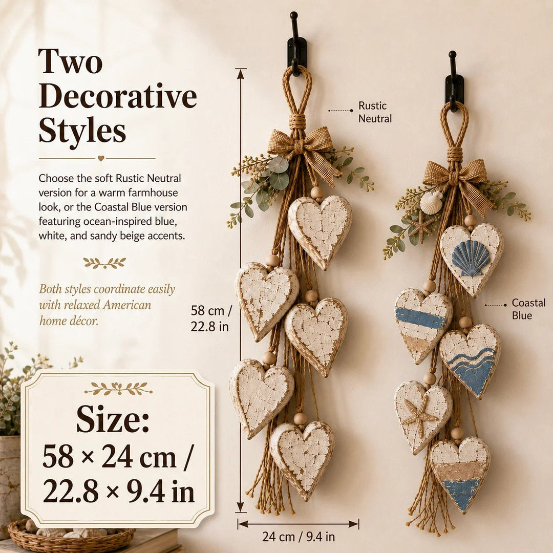 Hanging Heart Wall Decor Rustic Jute 22.8 Inch 3