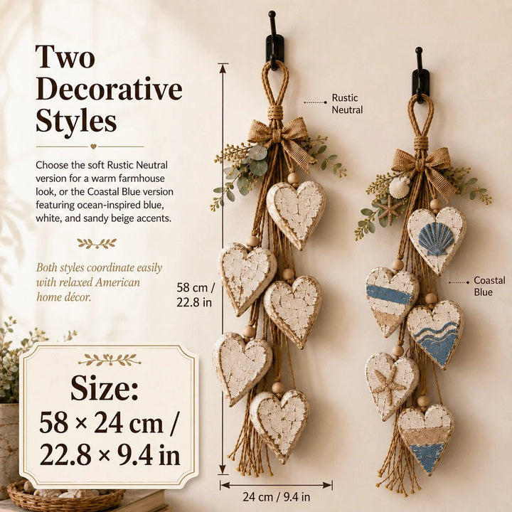 Hanging Heart Wall Decor Rustic Jute 22.8 Inch 3