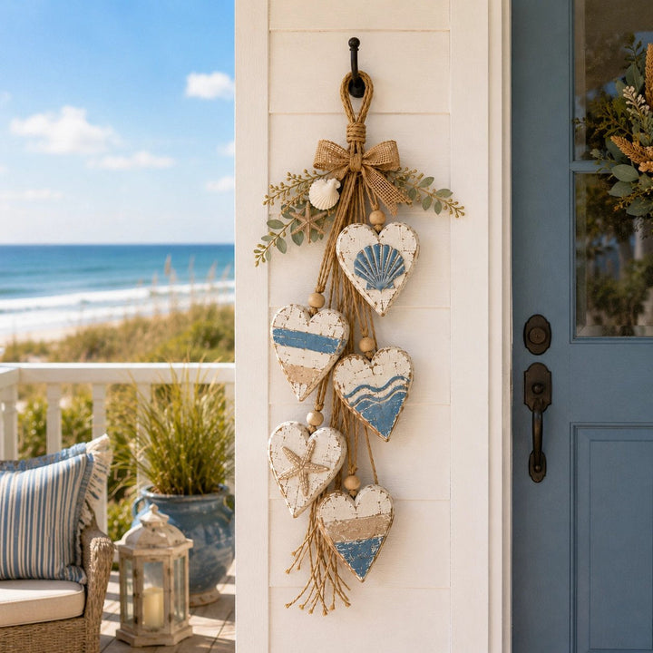 Hanging Heart Wall Decor Rustic Jute 22.8 Inch 9