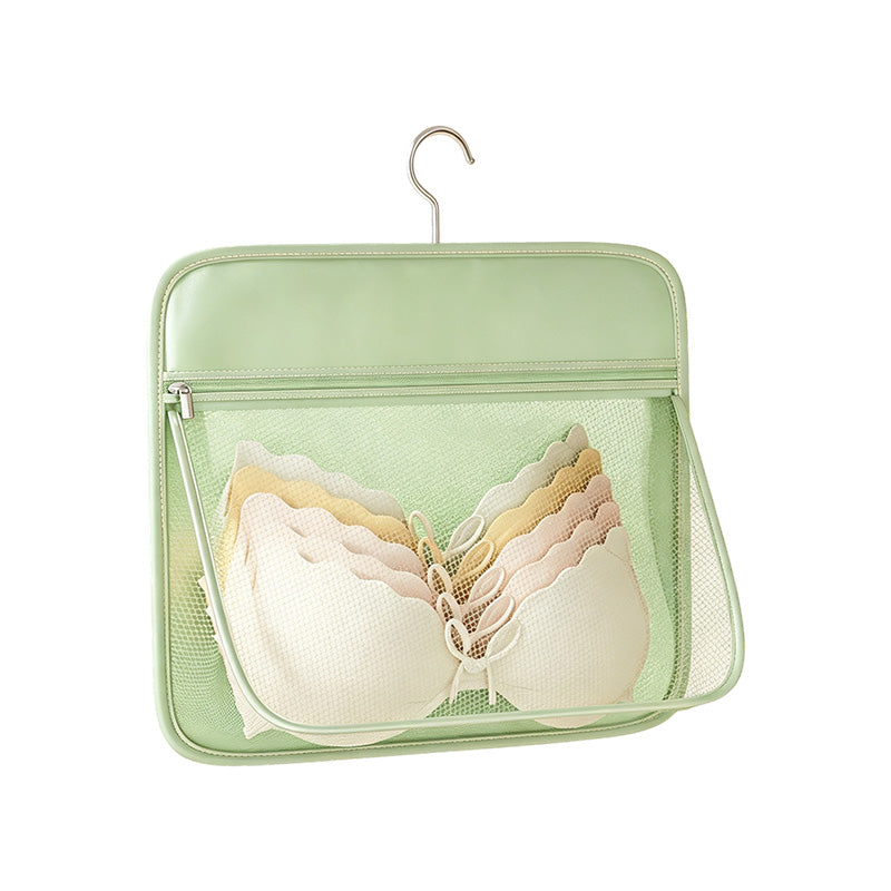 Hanging Mesh Closet Organizer Bag Set of 2 Green 1