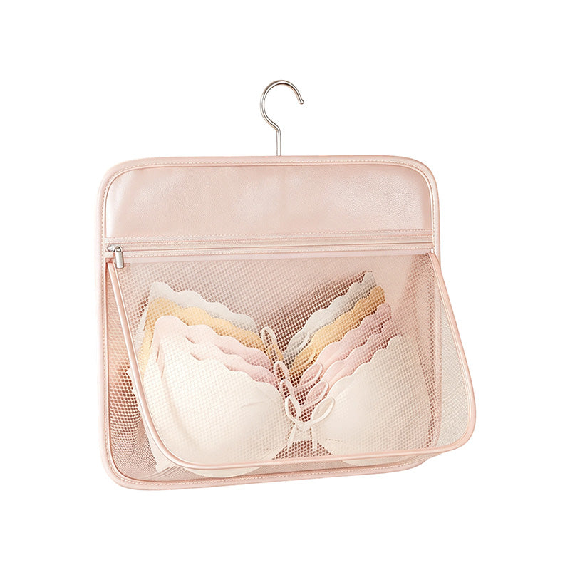 Hanging Mesh Closet Organizer Bag Set of 2 Pink 1