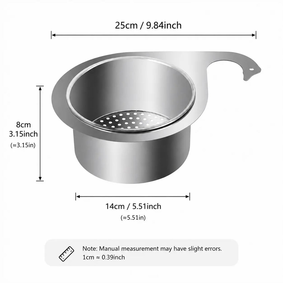 Hanging Sink Strainer Basket Stainless Steel Set of 2 1