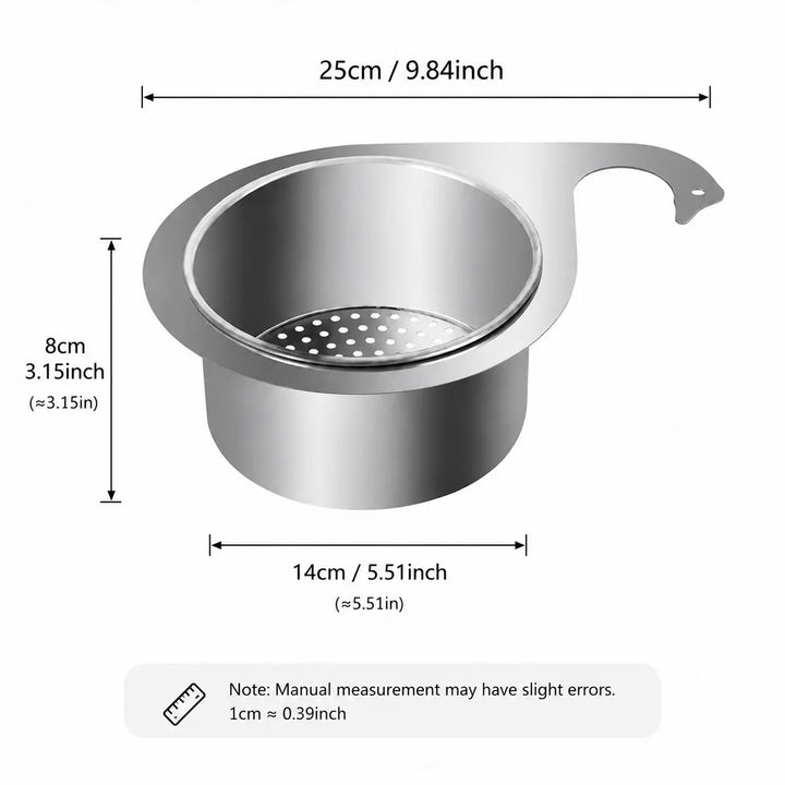 Hanging Sink Strainer Basket Stainless Steel Set of 2 1