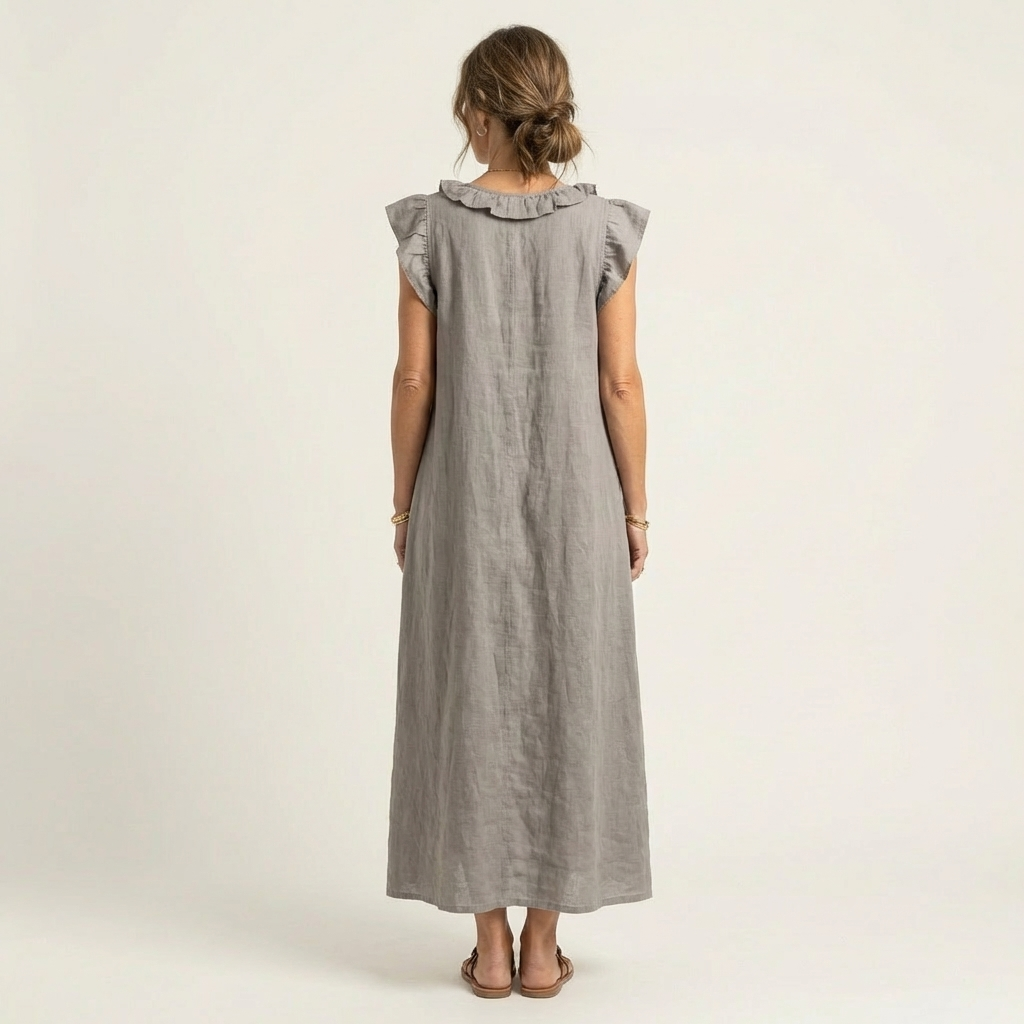 HAZEL | TUMMY COVERAGE LINEN MAXI DRESS