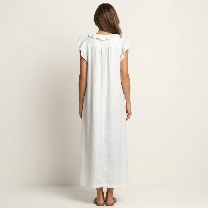 HAZEL | TUMMY COVERAGE LINEN MAXI DRESS