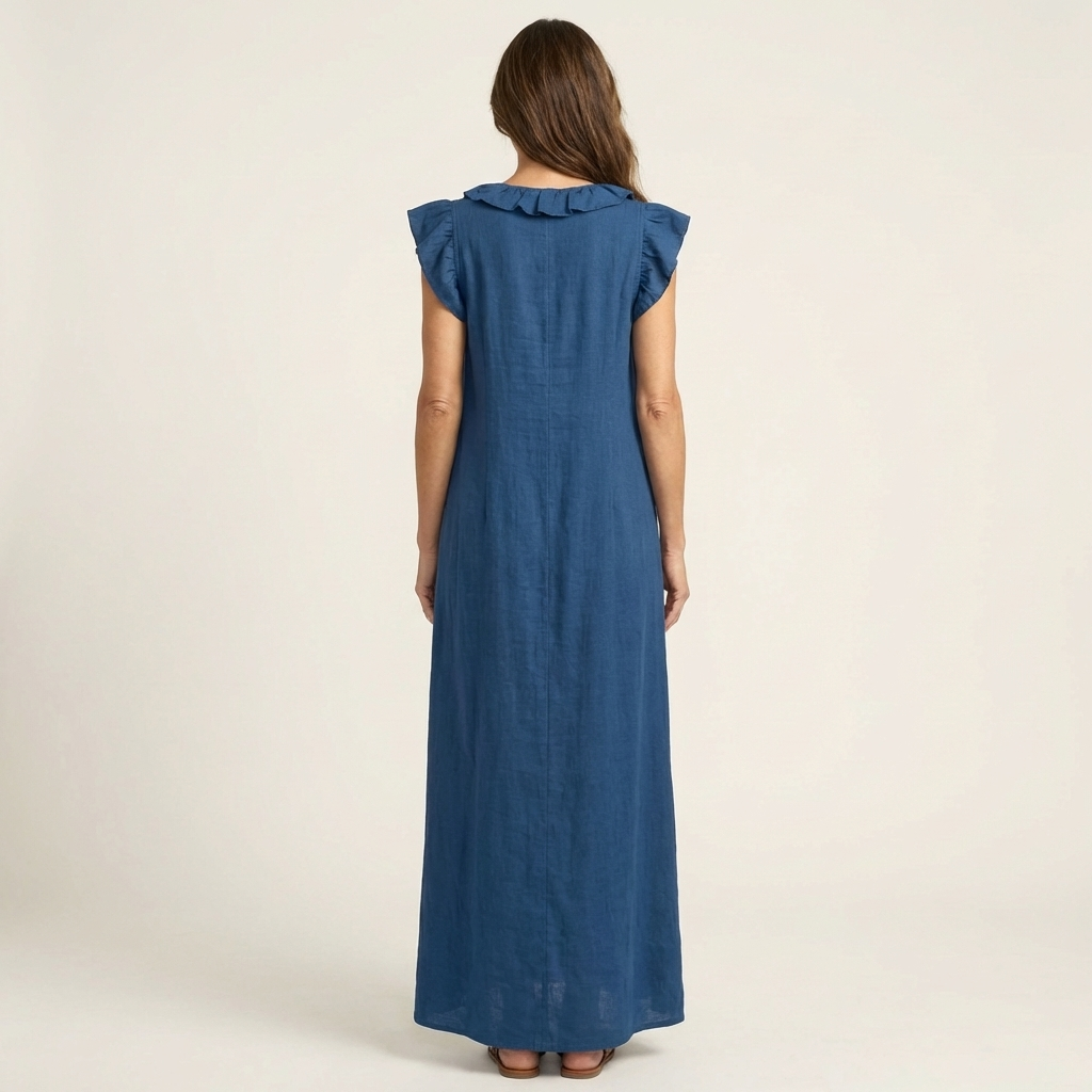 HAZEL | TUMMY COVERAGE LINEN MAXI DRESS