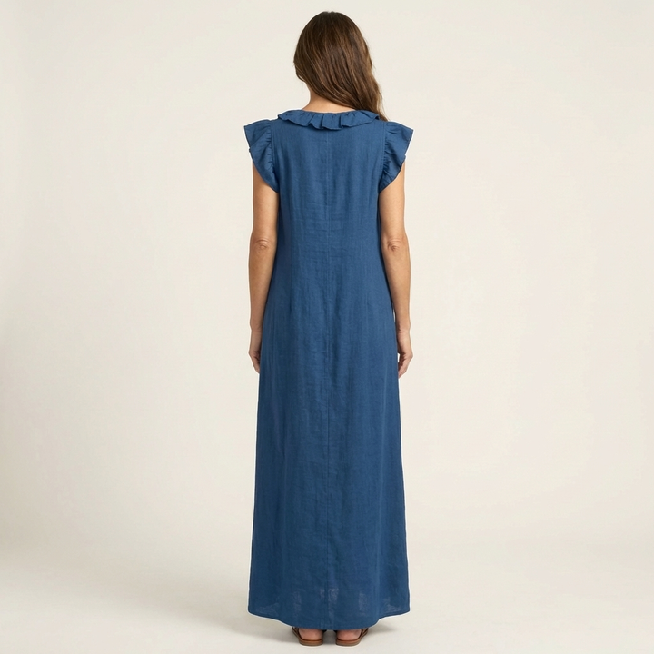 HAZEL | TUMMY COVERAGE LINEN MAXI DRESS