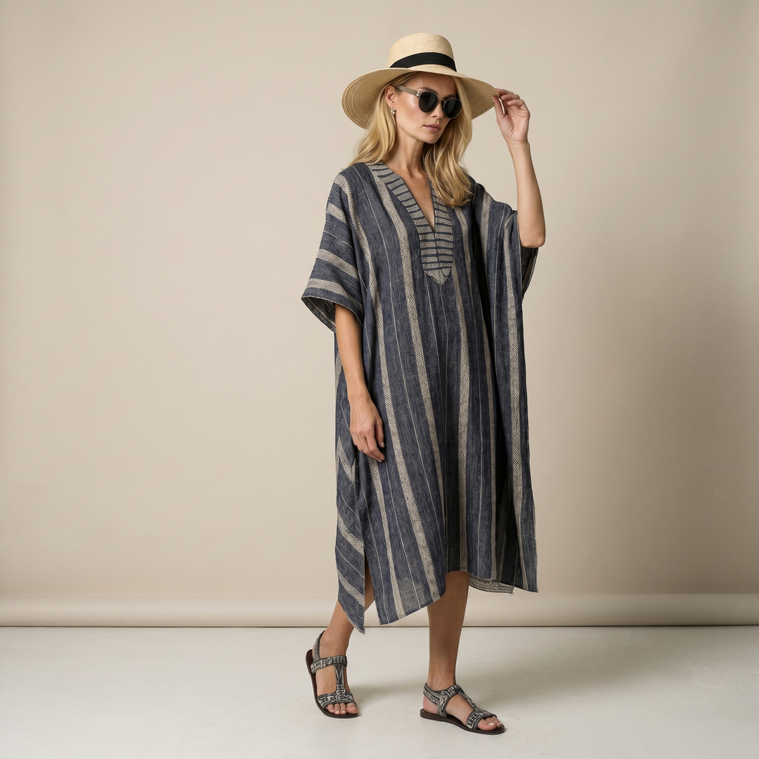PHYLLIS | TUMMY COVERAGE CAFTAN MAXI DRESS