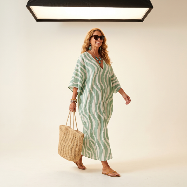 PHYLLIS | TUMMY COVERAGE CAFTAN MAXI DRESS