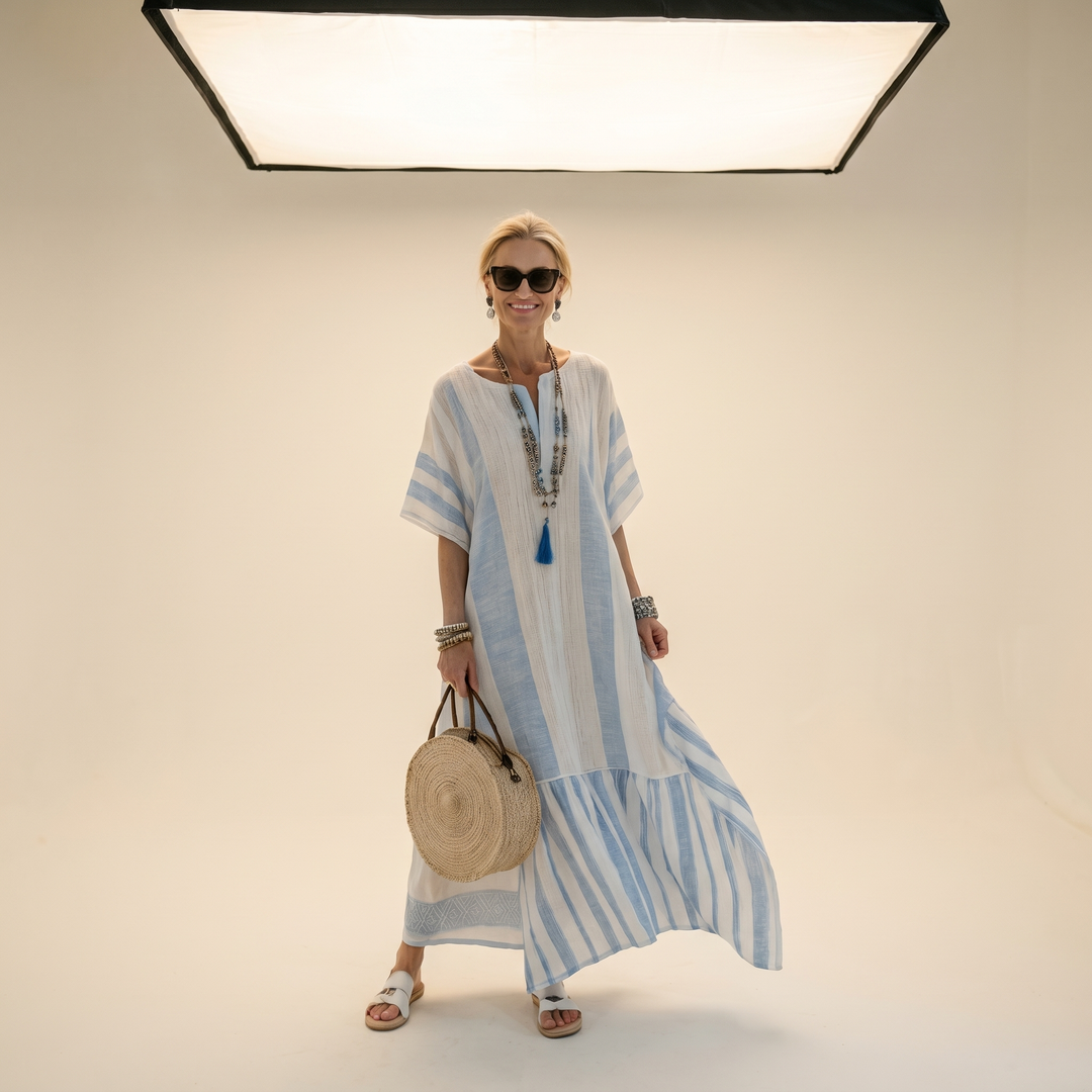 PHYLLIS | TUMMY COVERAGE CAFTAN MAXI DRESS