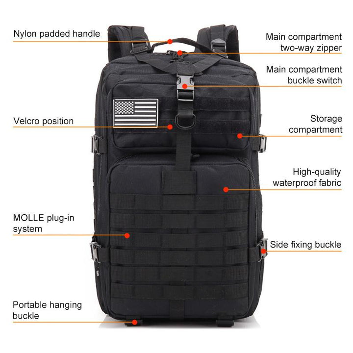 Hiking Backpack 45L with MOLLE Webbing 3