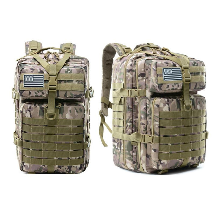 Hiking Backpack 45L with MOLLE Webbing Camo Green 1