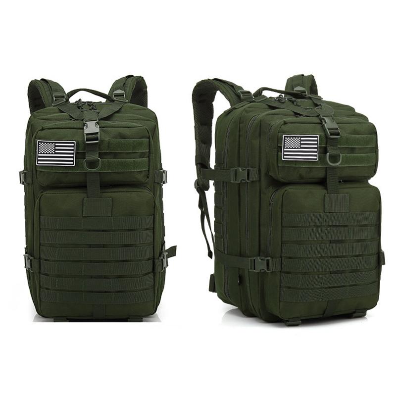 Hiking Backpack 45L with MOLLE Webbing Green 1