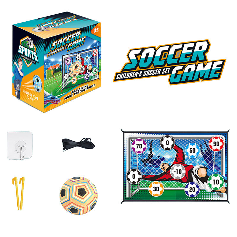 Hook and Loop Soccer Target Game 59 x 39 inch Set of 3 Orange 2