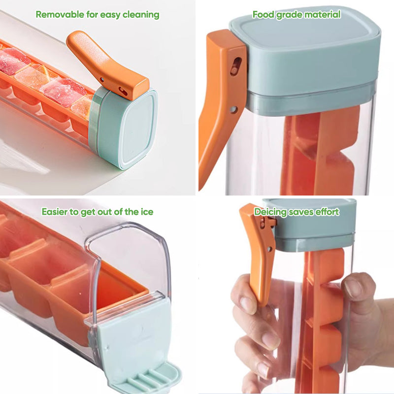 Ice Cube Trays with Lid and Press Release 6 Cubes 5