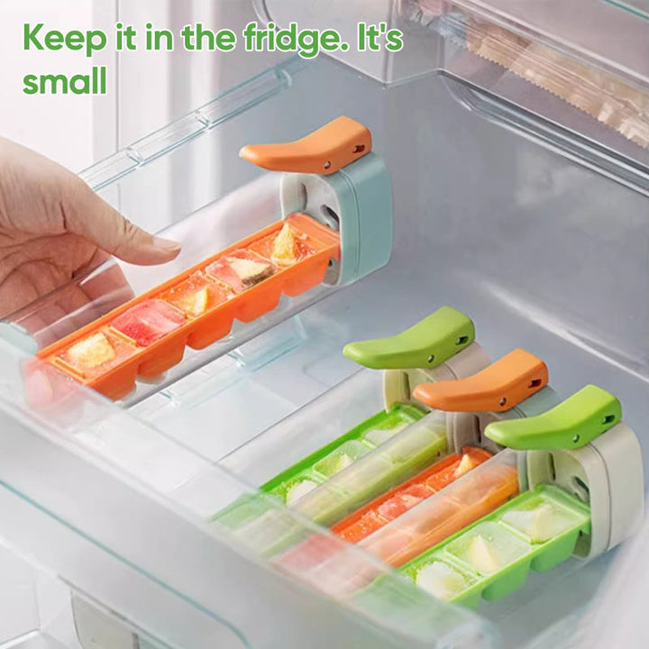 Ice Cube Trays with Lid and Press Release 6 Cubes 6