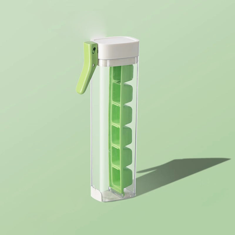 Ice Cube Trays with Lid and Press Release 6 Cubes Green 1
