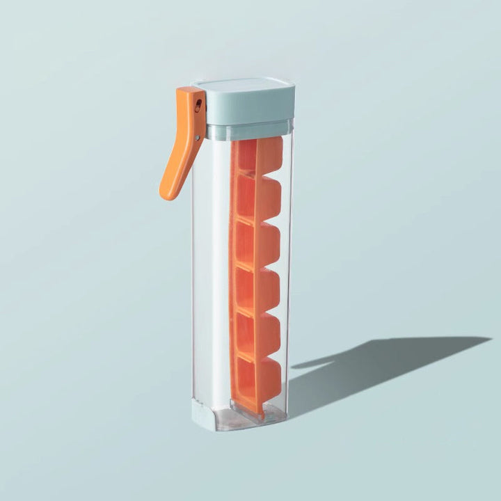 Ice Cube Trays with Lid and Press Release 6 Cubes Orange 1