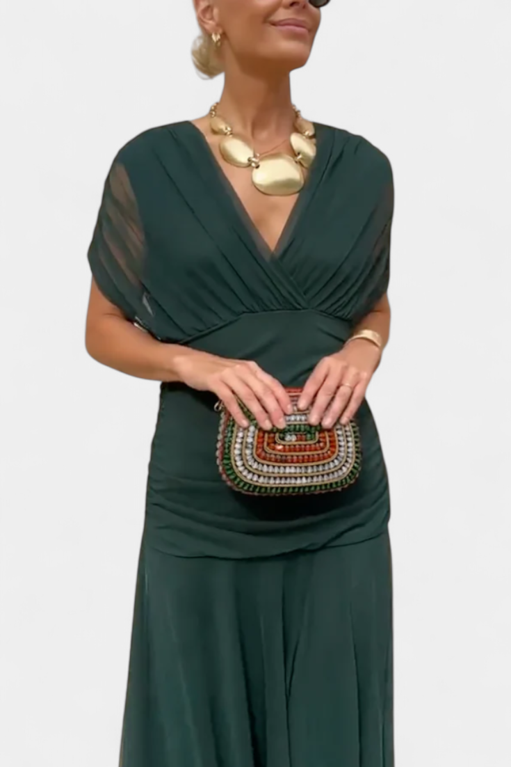 ALMA | TUMMY COVERAGE FLORAL MAXI DRESS