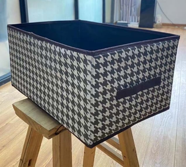 Jeans Organizer Foldable 15.7 x 11 x 7.9 Inch Houndstooth 3