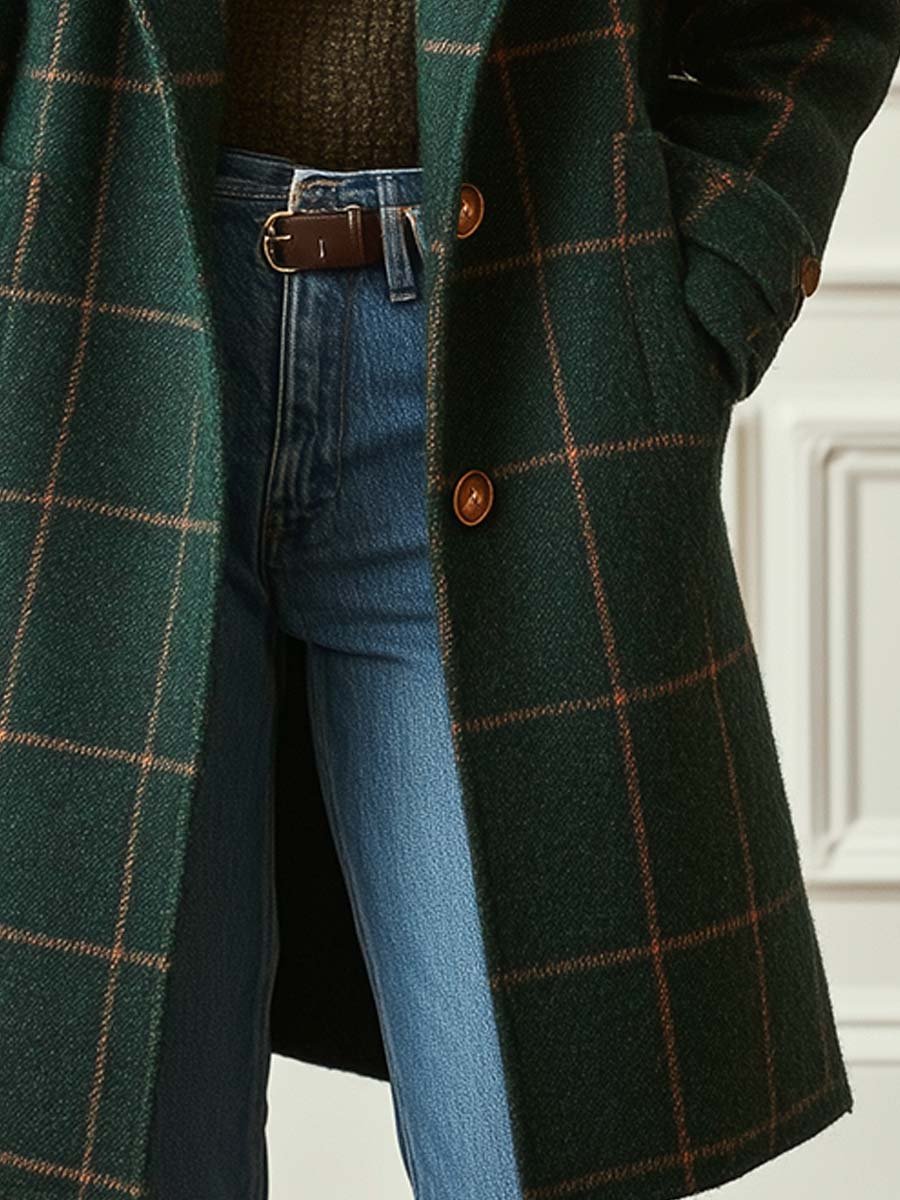 AMANDA CHECK COAT | A FLATTERING LAYER FOR EVERYDAY