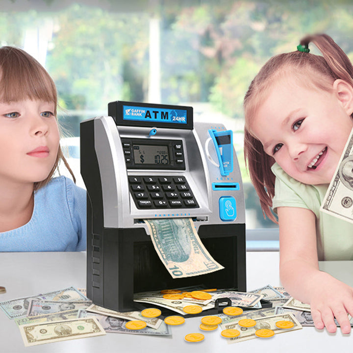 Kids ATM Piggy Bank Toy with Keypad and Password 3