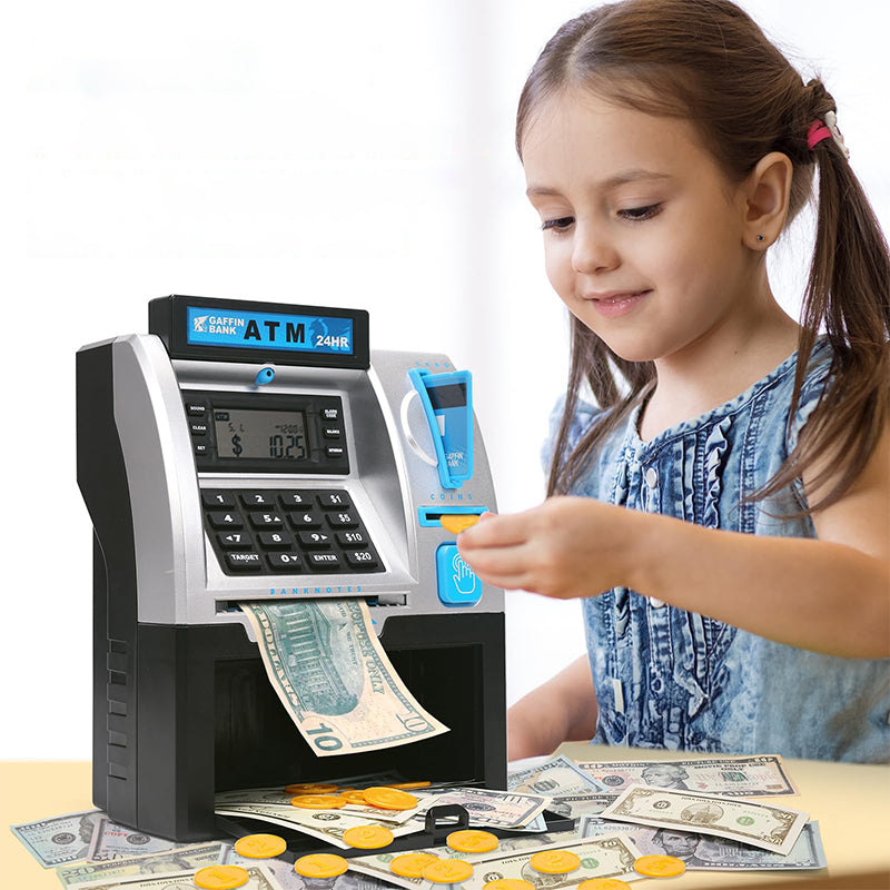 Kids ATM Piggy Bank Toy with Keypad and Password 4