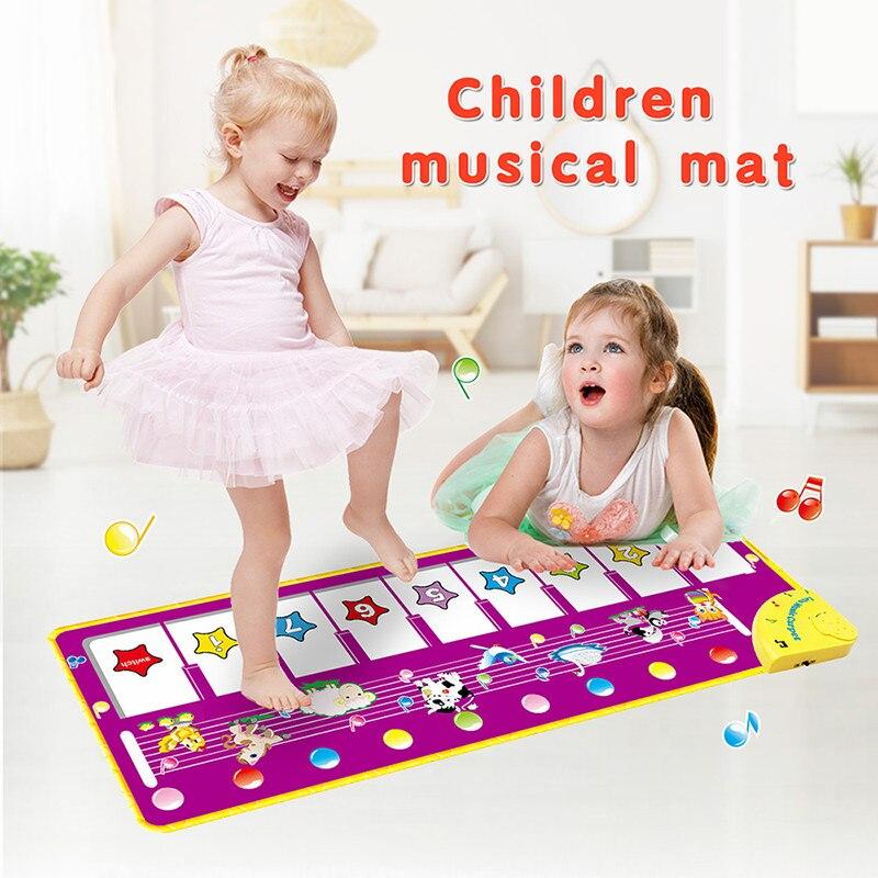Kids Piano Dance Mat Musical Floor Keyboard Fabric 3 AA Battery 1
