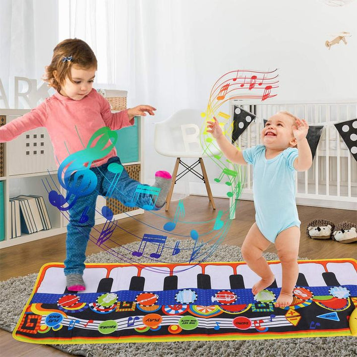 Kids Piano Dance Mat Musical Floor Keyboard Fabric 3 AA Battery 2